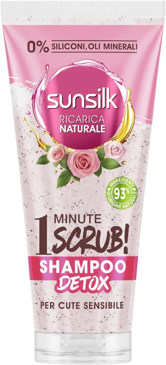 SUNSILK 1 MINUTE SHAMPOO DETOX SCRUB  PER CUTE SENSIBILE