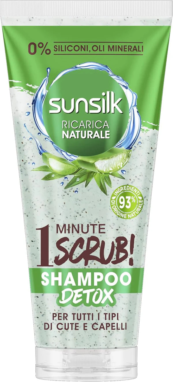 SUNSILK 1 MINUTE SHAMPOO DETOX SCRUB TUTTI I TIPI DI CUTE E CAPELLI