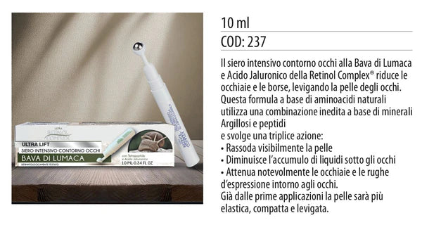 Siero intensivo contorno occhi roll-on BAVA LUMACA 10ml