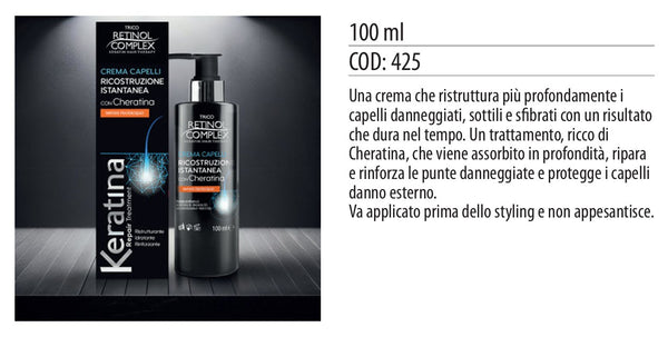 Crema capelli RICOSTRUZIONE ISTANTANEA 100ml