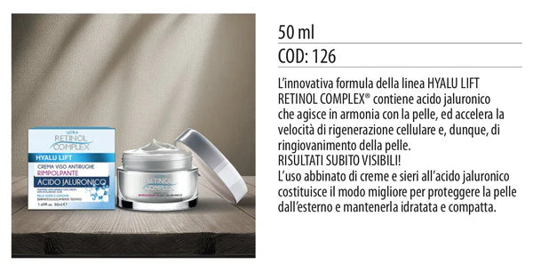 Crema viso rimpolpante ACIDO JALURONICO 50ml